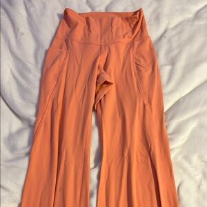 coral Leggings with High-Waisted Design